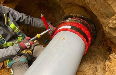 Vervanging betonnen buis mbv BI-Adapter - Lichtaart (BE)